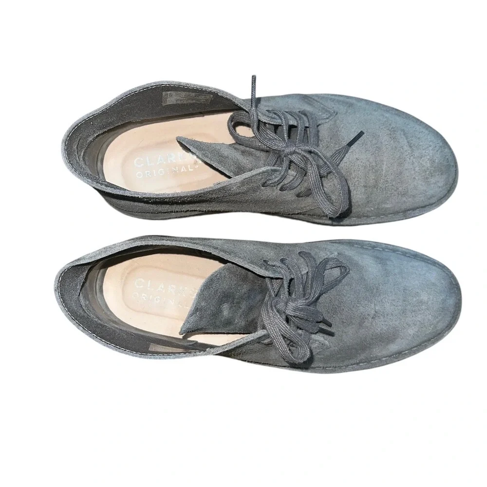 Clarks Originals Desert Boot Mens Size 9 Grey Suede Chukka Crepe Sole 11826